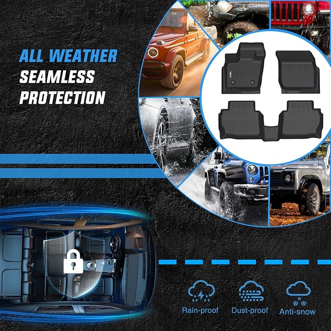Nilight TPE Floor Mats for Ford Fusion Lincoln MKZ 2013 2014 2015 2016,All Weather Custom Fit Heavy Duty Floor Liners