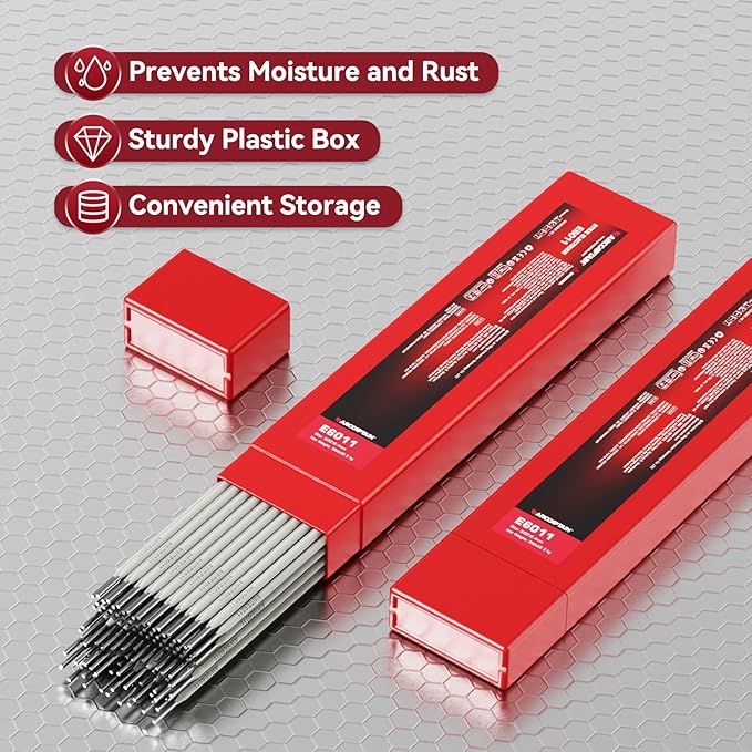 ARCCAPTAIN E6011 Welding Rod 3/32" 5LB Carbon Steel Welding Sticks Electrodes, Welding Rods ARC Welding Equipment