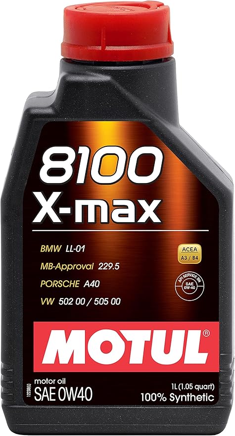 Motul MTL104531 8100 0w40 X-Max Oil, 1 Liter