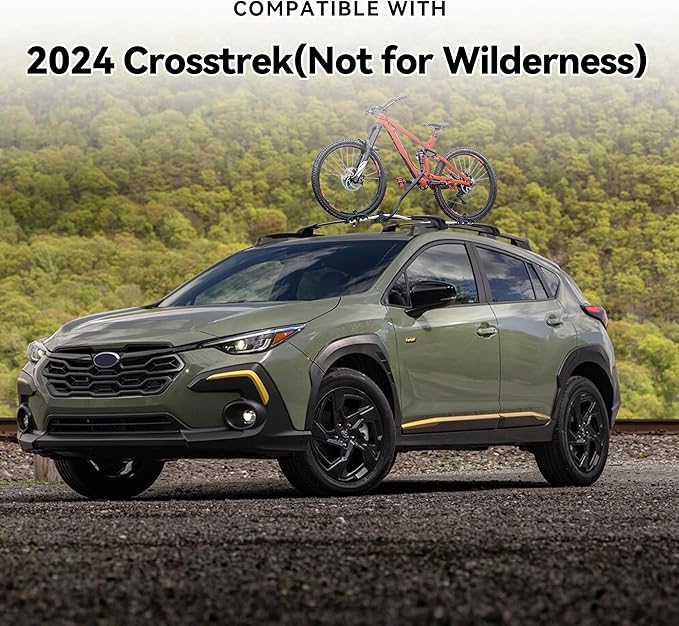 300Lbs Lockable Roof Rack Crossbars Compatible with 2024 2025 2026 Subaru Crosstrek(Not for Wilderness), Heavy Duty Aluminum Cross Bar Fit Luggage Luggage Kayaks Bicycles Snowboard