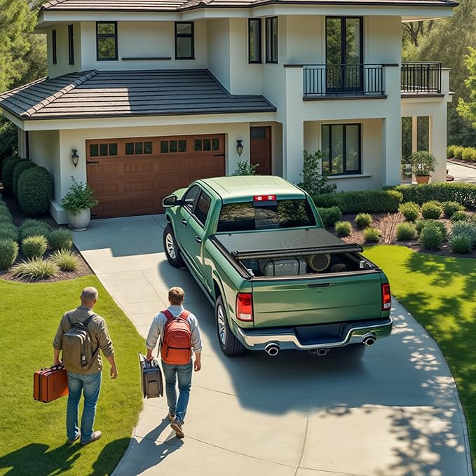 LEDKINGDOMUS Soft Roll-Up Truck Bed Tonneau Cover Fits for Ford Maverick 2022 2023 2024 2025 4'5" (54.4") Bed