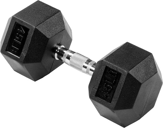 OLIXIS Rubber Hex Dumbbells，Assorted Weights for Home Gym Workouts, Strength Building & Fitness Training