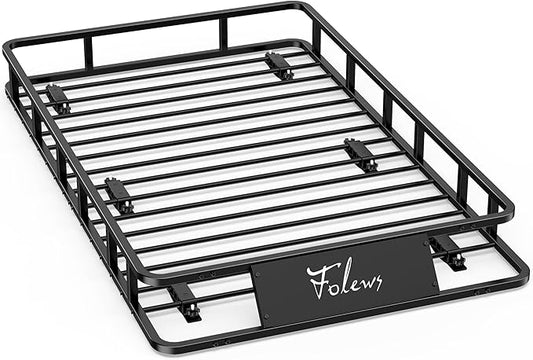 64 x 39 x 6 Inch Roof Rack Basket, Heavy Duty 300LB Universal Car Roof Rack Cargo Carrier Rooftop Cargo Basket Steel Luggage Holder for SUV, Truck & Pickup