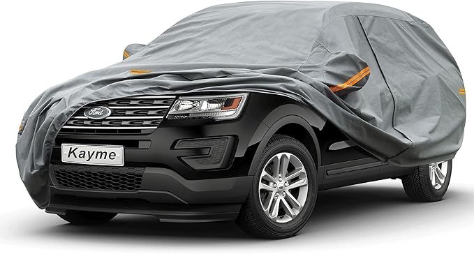 Kayme Heavy Duty SUV Car Cover Custom Fit Ford Explorer (2006-2025) Waterproof All Weather for Automobiles, Full Exterior Covers Sun Rain UV Protection.（Deliver About 3-10 Days）