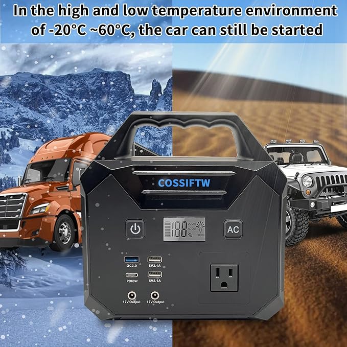 10000A Heavy Duty Jump Starter AC 200W Generator 130wh Jump Booster PD 60W Two-Way Fast-Charging for All 12V Gas & up to 15L Diesel Engine Good All for Truck RV Yacht Lawn Mower Mining Truck
