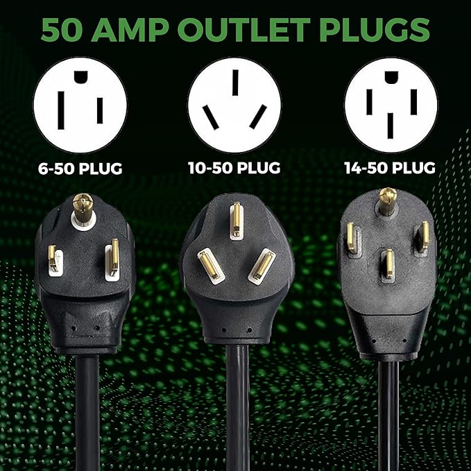 50 Amp - PRIMECOM.TECH Level-2 Smart Electric Vehicle Home Charging Station 220 Volt for Tesla and All EV Brands 30' Feet Length (25 Feet, NEMA 14-50p)