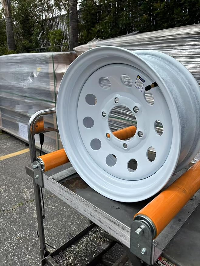 Steel wheel 15X6J 5X4.5inch BCD:4.25inch Offset0 10 Mod Load:2860 18.96 lbs TR600Hp (White)