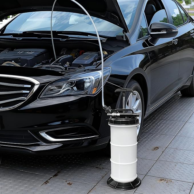 YELLOW JACKET Fluid Extractor Manual and Pneumatic 6.0L Capacity for Leak-Free, Overfill-Proof Automotive Oil & Fluid Changes