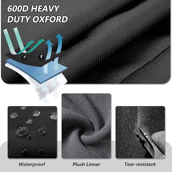 Premium Welding Machine Cover - Heavy Duty 600D Waterproof Welder Cover with Plush Liner, Protective Fit for TIG/MIG 100-210 Models (21.3"L x 11.5"W x 13"H)