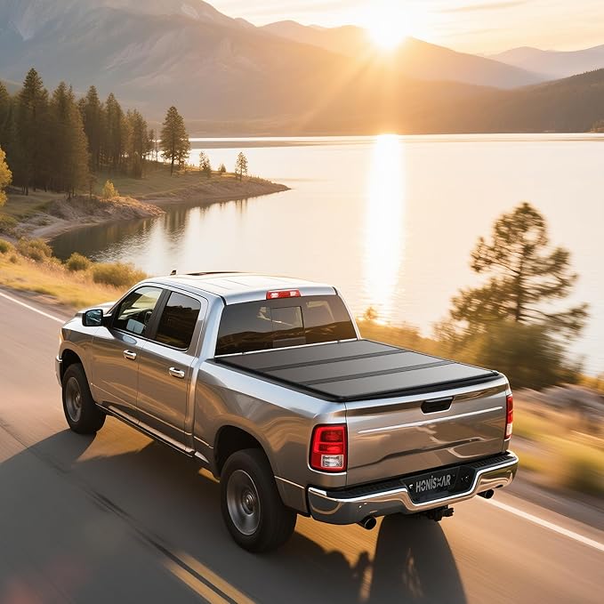 Hard Tri-fold FRP Truck Bed Tonneau Cover Compatible with Jeep Gladiator 2020-2026, 5 Ft Bed