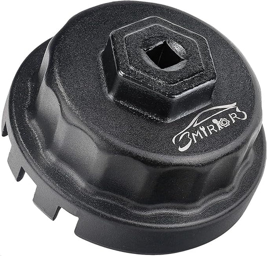 3mirrors Oil Filter Wrench Oil Filter Removal Tool Compatible with Toyota Lexus Scion RAV4 Camry Tundra Highlander Sienna Prius 2.5-5.7L Engine with 64mm Cartridge Style Oil Filter System