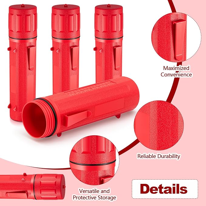 Zonon 8 Pcs Welding Rod Holder Stick Welding Electrode Rod Storage Tube 14 Inch Rod Storage Container Airproof Welding Rod Holder Waterproof Storage Canister for Welding Rod(Red)