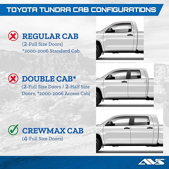 Auto Ventshade [AVS] Low Profile Rain Guards For 2005 - 2020 Nissan Frontier, CREW CAB ONLY | Window Vent Visors, 4 pcs. - Dark Smoke | 894037