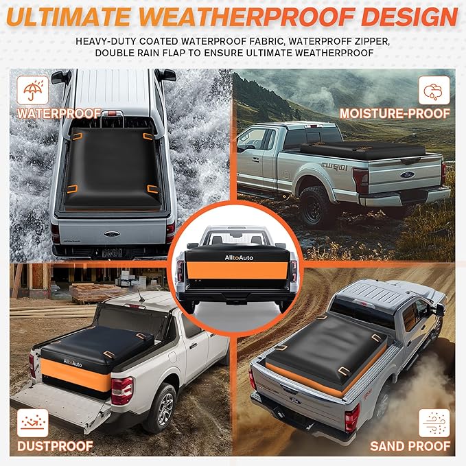 Truck Bed Cargo Bag, 26 Cubic Feet (51''x40''x22''), 100% Waterproof Heavy Duty PVC, Fits Any Truck Size, Simple and Convenient for Installation