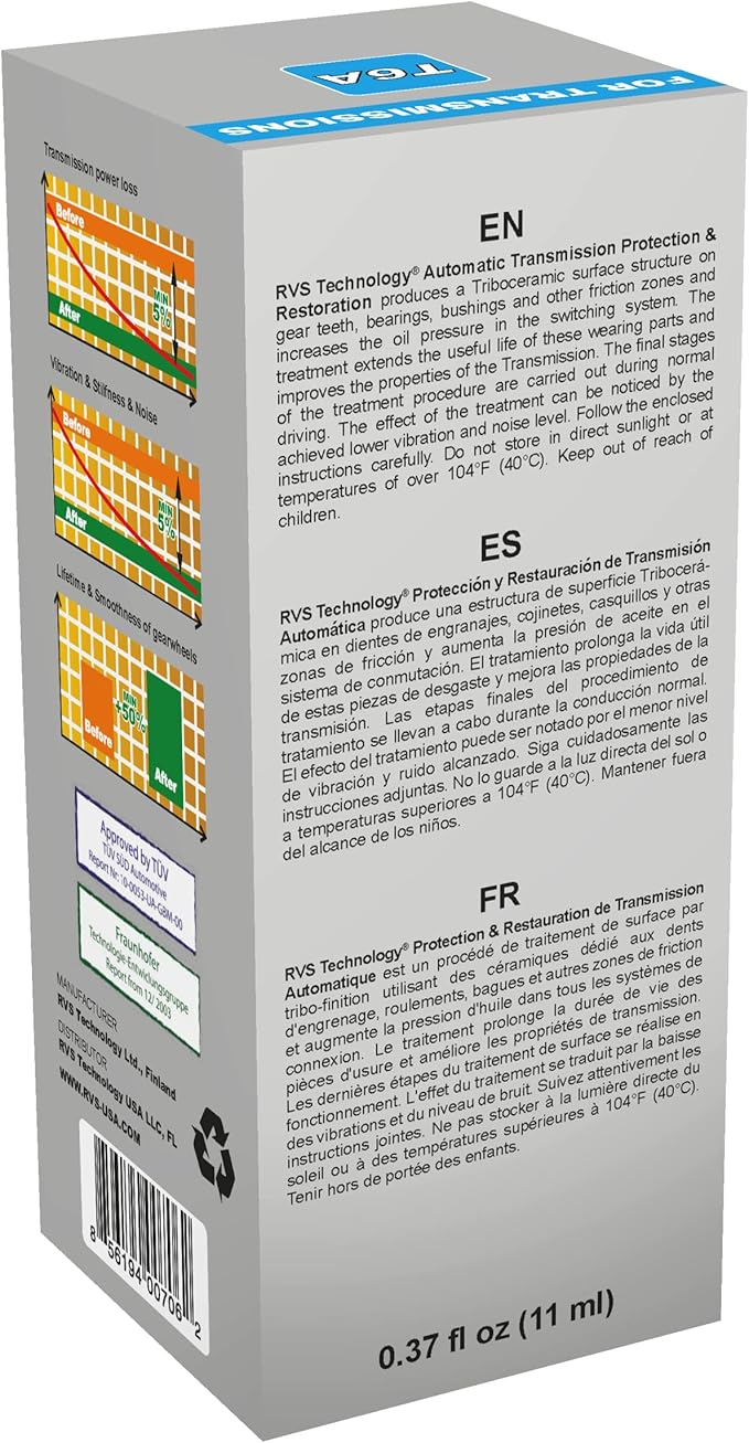 T6A Automatic Transmission Fluid Treatment. For transmissions with an Oil Capacity up to 6 quarts. Safe for All Manual & Automatic transmissions.