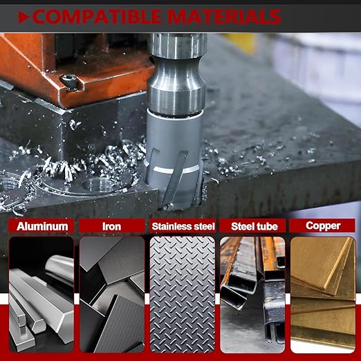 1-5/16" x 1-3/8" Annular Cutter with Weldon Shank,Carbide Tip Annular Drill Bit for Stainless Steel, Iron (1-3/8" Depth, 1-5/16" Diameter)