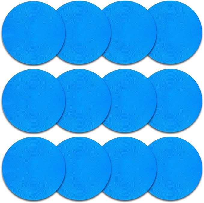 Spot Markers Rubber Floor Dots 9inch Non Slip Agility Dots Flat Cones for Kids Sports Soccer Basketball Training, Social Distancing, Preschool Kindergarten Classroom