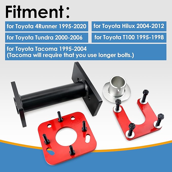 Rear Axle Bearing Puller & Installer Tool Kit w/ABS Tone Ring for Pick-up Trucks & 4Runner 1995-2020 (RED)