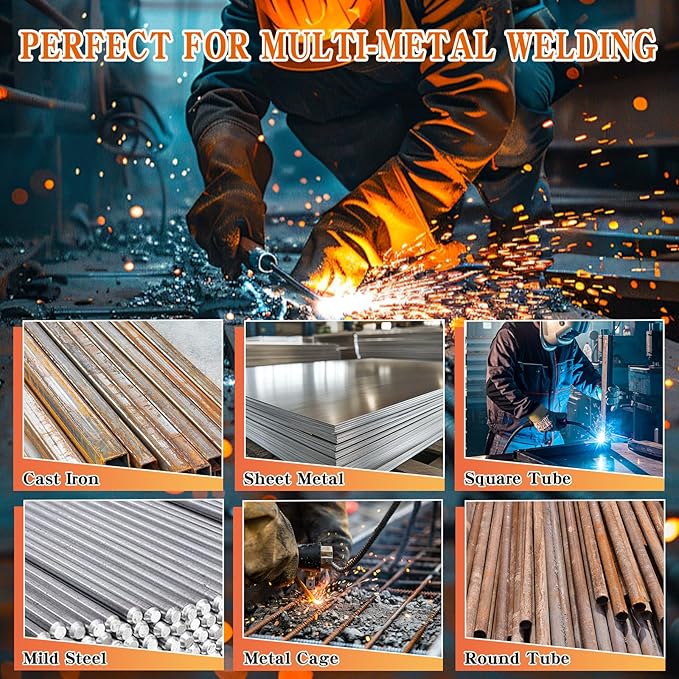 Mini Welding Machine, 110V 120Amp Portable Stick Welder, Hot Start Arc Force Anti-stick with 10PCS Welding Rods, for 1/16"-3/32" Welding Rods ARC Welder, Beginner-friendly Mini Welder