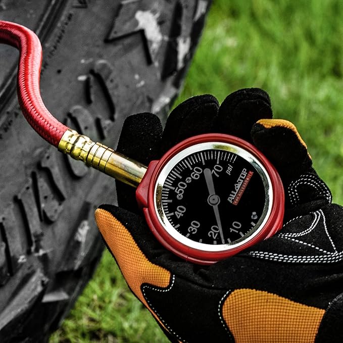 ALL-TOP 4x4 Rapid Tire Deflator Kit 0-70PSI Tire Pressure Gauge/Air Down Master/for Offroad Tire of Jeep, Truck & ATV