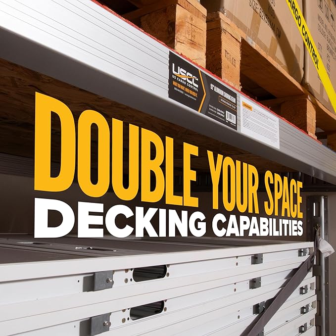 US Cargo Control E Track Load Bar 92"-103", 2,200 LBS Working Load Limit, Adjustable Aluminum Load Bars for Semi Trailers & Box Trucks, Shoring Beam or Decking Beam with Thumb Release