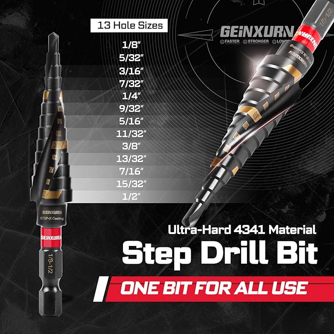 39Pcs Tools Set Packaged with Heavy-duty Tool Box, Include Screwdriver Bits,Bit Holder, Mini Ratchcting Wrech, Step Drill, Bit Holder, plier and Ratchets Screwdriver for Home Repairs DIY