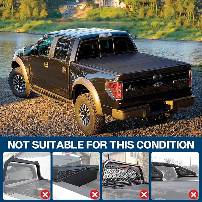 FASTFIT HTL Low-Profile Hard Tri-Fold Tonneau Cover for 2020-2025 Chevy Silverado/GMC Sierra 2500 HD/3500 HD, 6.9ft (82.2in) Truck Bed | Not for CarbonPro