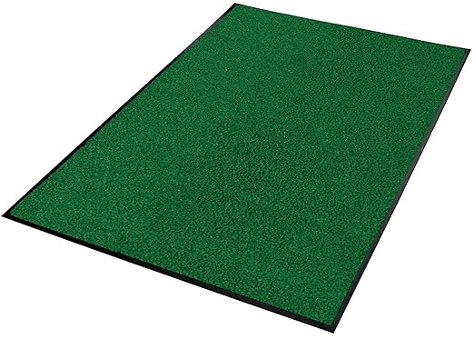 Guardian Floor Protection 94031140 Platinum Series Indoor Wiper Floor Mat, Rubber with Nylon Carpet, 3' Length, 11' Width, Green