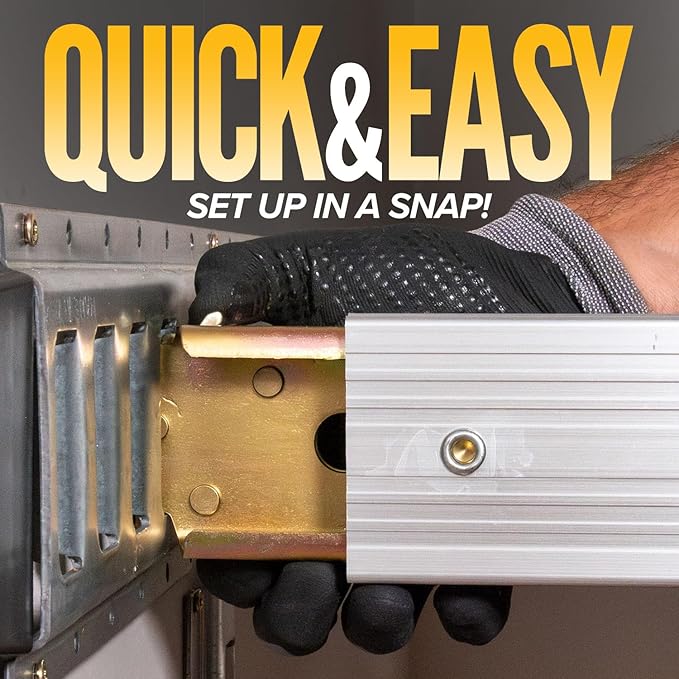 US Cargo Control E Track Load Bar 92"-103", 2,200 LBS Working Load Limit, Adjustable Aluminum Load Bars for Semi Trailers & Box Trucks, Shoring Beam or Decking Beam with Thumb Release