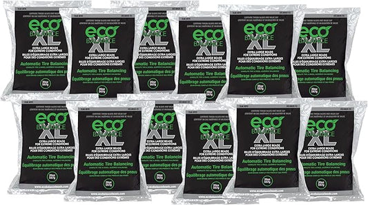 ECO Balance 20-ECOXL12 ECO XL Extreme Condition Tire/Wheel Balancing Beads - Off-Road Vehicles, Light Duty Truck Tires, (12) 20oz Balance Bead Bags, (12) Valve Caps