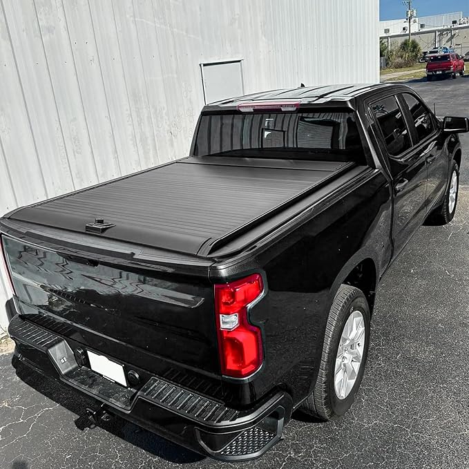 Retractable Truck Bed Tonneau Cover for 2014 2015 2016 2017 2018 2019 2020 2021 2022 2023 2024 2025 2026 Chevy Silverado/GMC Sierra 1500 (5'8" /69" Bed) Truck Bed Cover Password Lock