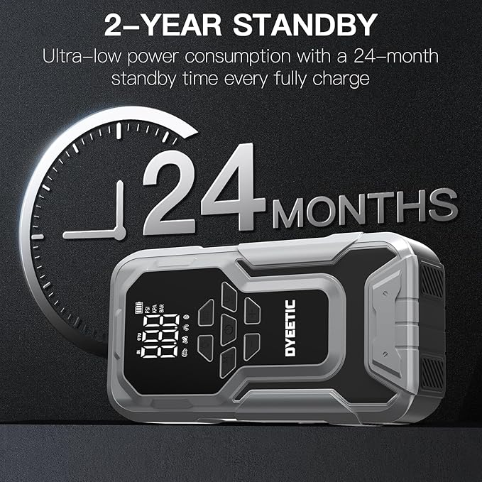 Portable Car Jump Starter with Air Compressor,7000A 150PSI Car Battery Jump Starter with Tire Inflator,12V Pack Jump Box with Large Digital Display, 21800mAh Power Bank,Smart Jumper Cable