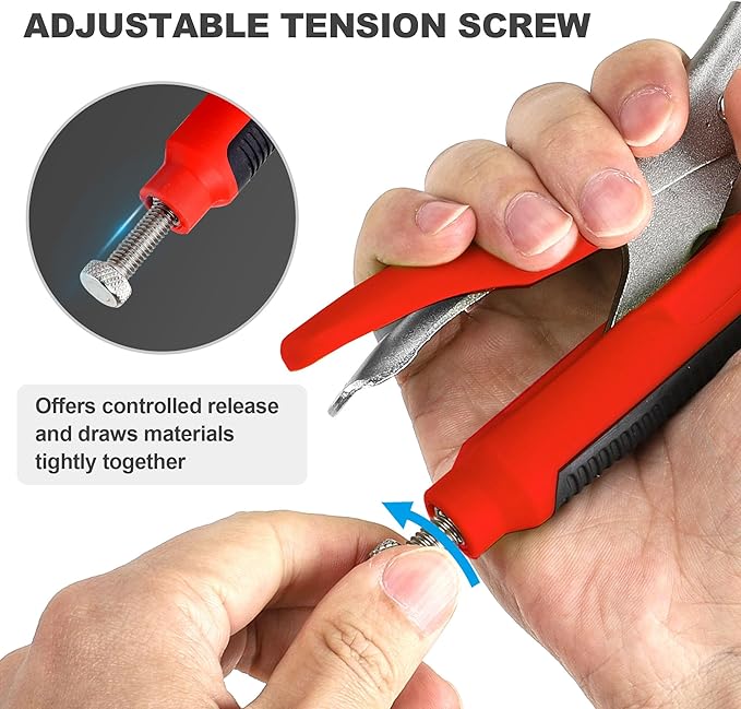 FASTPRO 4-Piece Locking Pliers Set with Heavy Duty Grip, 5", 7" and 10" Curved Jaw, 6-1/2" Long Nose Locking Pliers Included, Vise Grip Wrench Set