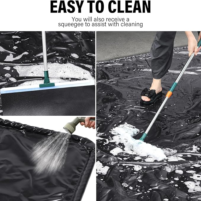 Garage Floor Mat, Garage Car Mat - Non-Slip Waterproof Containment Mat, Heavy Duty Durable Protection, Easy to Clean & Install, Perfect for Garage, Workshop, Parking (7'9"W x 18'6"L)