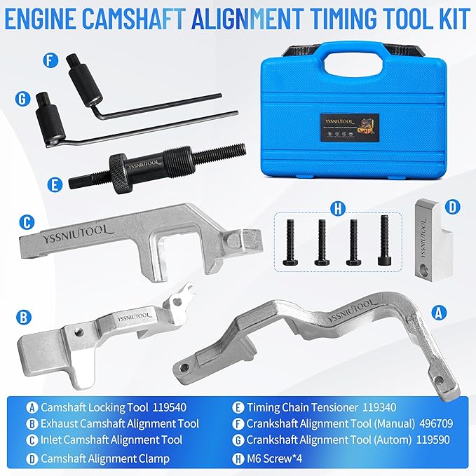 Engine Camshaft Alignment Timing Tool Kit for BMW Mini Copper N12 N14 1.4 1.6 Citroen Peugeot N16 Engines,119590 119540 119340