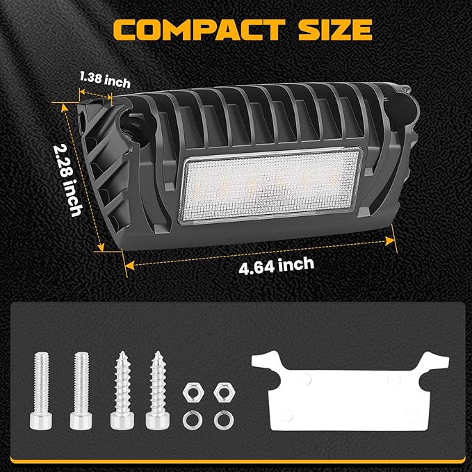 Chelhead LED RV Exterior Porch Utility Light Aluminum Base 12v Lighting Fixture, Replacement Lighting Compatible with RVs, Trailers, Campers, 5th Wheels, Trucks, Clear and Amber Led
