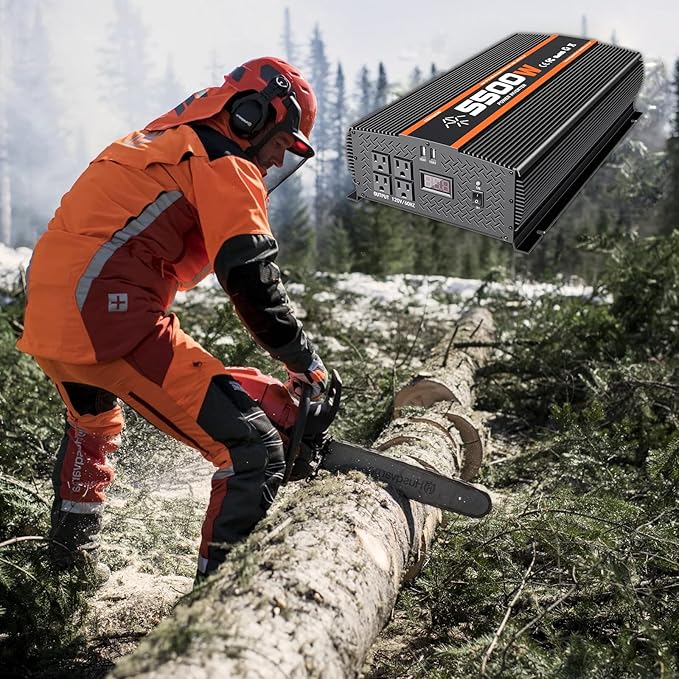 5500W Inverter 12V to 110V/120V Power Inverter Truck RV Solar Power Inverter 5000 watt Inverter 12V to 110V Converter with LCD Display