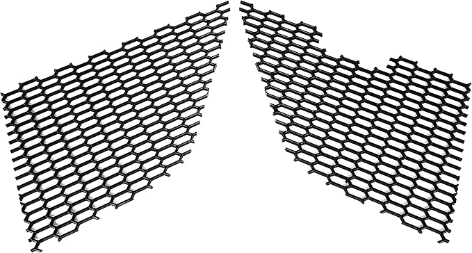 KUAFU Front Radiator Protective Grill Guard Insert Compatible with 2020-2023 Chevy Chevrolet Corvette C8 Front Lower Grill Vent Insert Grille Mesh Black Stretched Hexagon PP Plastic