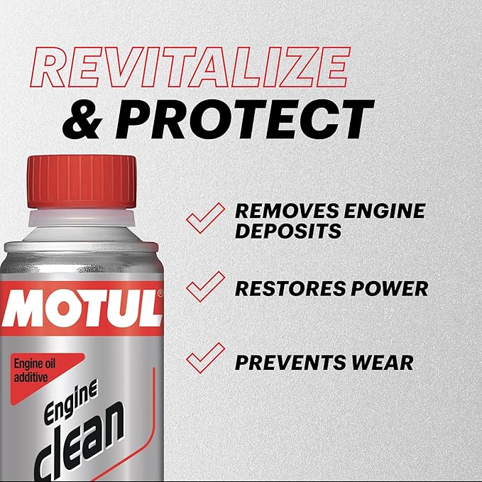 Motul Engine Clean | Oil Additive & Flush for Gasoline & Diesel Engines | Helps Remove Sludge & Improve Oil Flow | Supports Emission System Care & Engine Protection | 300ml