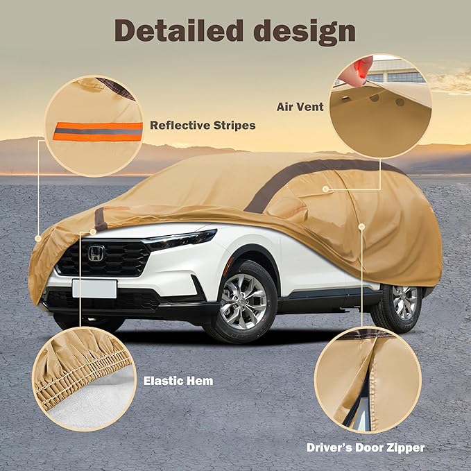 Camaro Car Cover Waterproof All Weather Compatible with Chevy Camaro, Outdoor Anti-UV Sun Rain Protection Full Exterior Cover