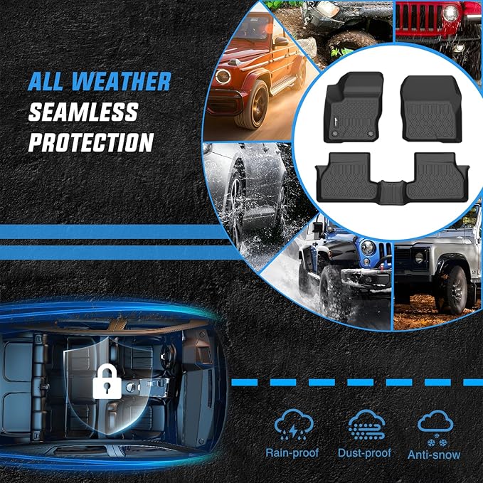 Nilight TPE Floor Mats for Ford Focus 2012 2013 2014 2015 2016 2017 2018, All Weather Custom Fit Heavy Duty Floor Liners