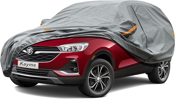 Kayme Heavy Duty SUV Car Cover Custom Fit Buick Rainier (2004-2007) Waterproof All Weather for Automobiles, Full Exterior Covers Sun Rain UV Protection.（Deliver About 3-10 Days）