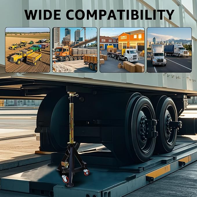 BESTOOL 16 Ton Heavy Duty Jack Stands – 35,000 lbs Capacity, Adjustable 26" to 40.9", for Trucks, Buses, Tractors, Trailers & Construction Equipment