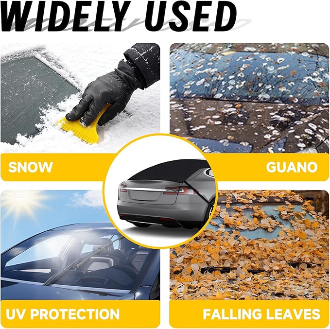 Rear Windshield Cover for Ice and Snow, Back Windshield Cover, Car Snow Cover Rear Window Cover Universal Fit for Most Vehicle Medium (Rear Cover)