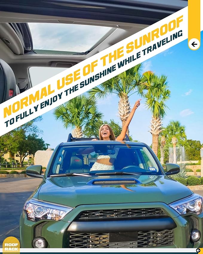 Heavy Duty Roof Rack Basket Fit for Toyota 4Runner 2010-2024 Cargo Carrier Rooftop Luggage Rack Cargo Carrier Extra Bar for Outdoors Gear Travel Bike Kayak Snowboard