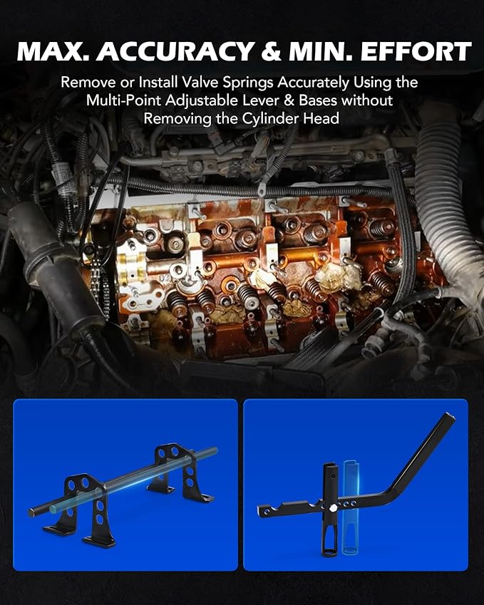 Orion Motor Tech Valve Spring Compressor, Universal Overhead Engine Valve Spring Remover and Installer OHV OHC Compressor Tool, Valve Stem Tool Valve Holder Tool Valve Keeper Remover and Installer