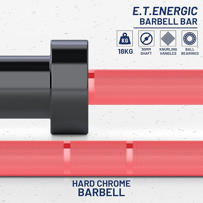 7ft Olympic Barbell 40LB Bar Load 700lbs Capacity Available Men's Barbell with Hard Chrome Sleeves for 2" Olympic Plates, 2 Inch Barbell Bar for Squats, Deadlifts, Presses, Rows and Curls