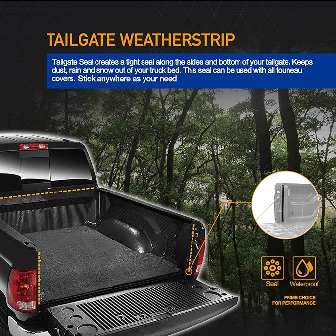 Hard Tri-Fold Truck Bed Tonneau Cover for 2004-2014 Ford F150; 05-08 Lincoln Mark LT 6.5ft / 78" Bed, Waterproof, Secure & No-Drill Installation