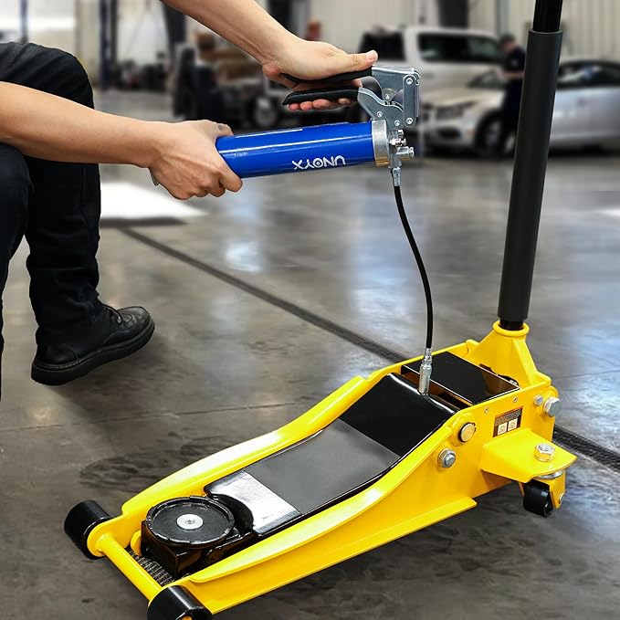 Pistol Grip Grease Gun, Heavy Duty 14oz Grease Gun Kit, Professional Mini Grease Gun, Small Grease Guns for Industrial & Automotive Use (6000 PSI)