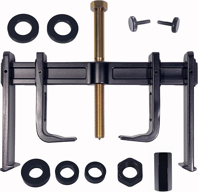 Heavy Duty Hub Drum and Rotor Puller Kit 78830, Hub Removal Tool Compatible with 1-1/4 inch Socket and 1-1/4 or 32 mm Wrench, Drum Rotor Brake Hub Puller